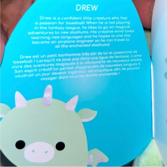 Squishmallow Drew Green Dragon Backpack. BNWT - Picture 8 of 9